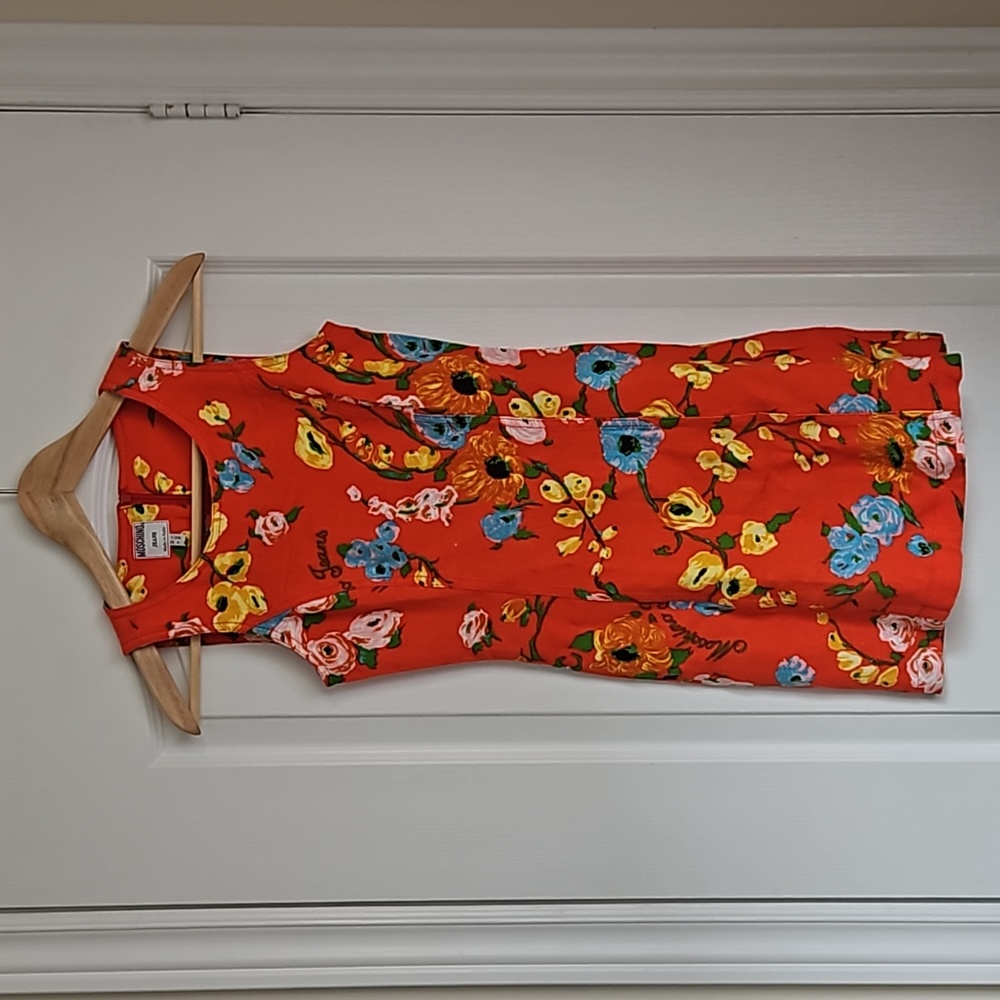 MOSCHINO - gorgeous 90s vibrant floral vintage mini dress
